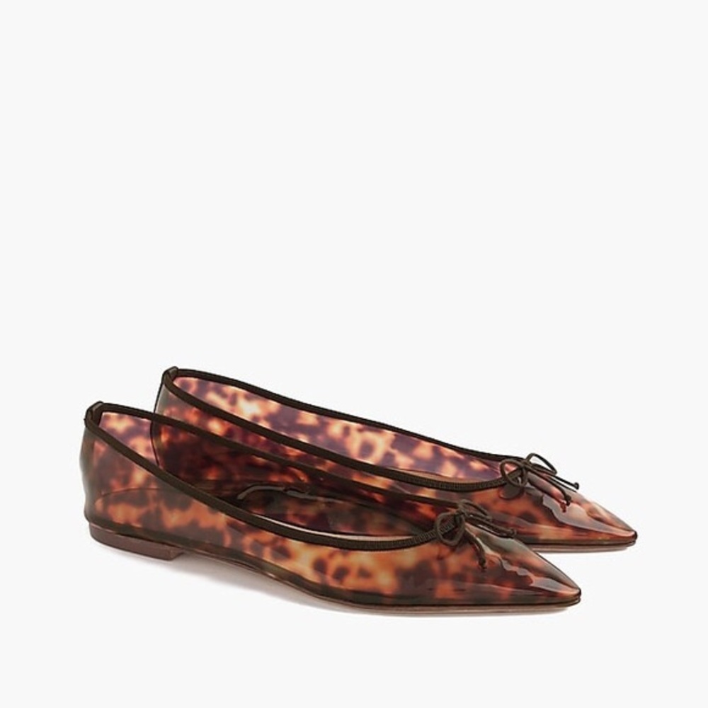 Jcrew PVC tortoise flats. 6.5 brand new